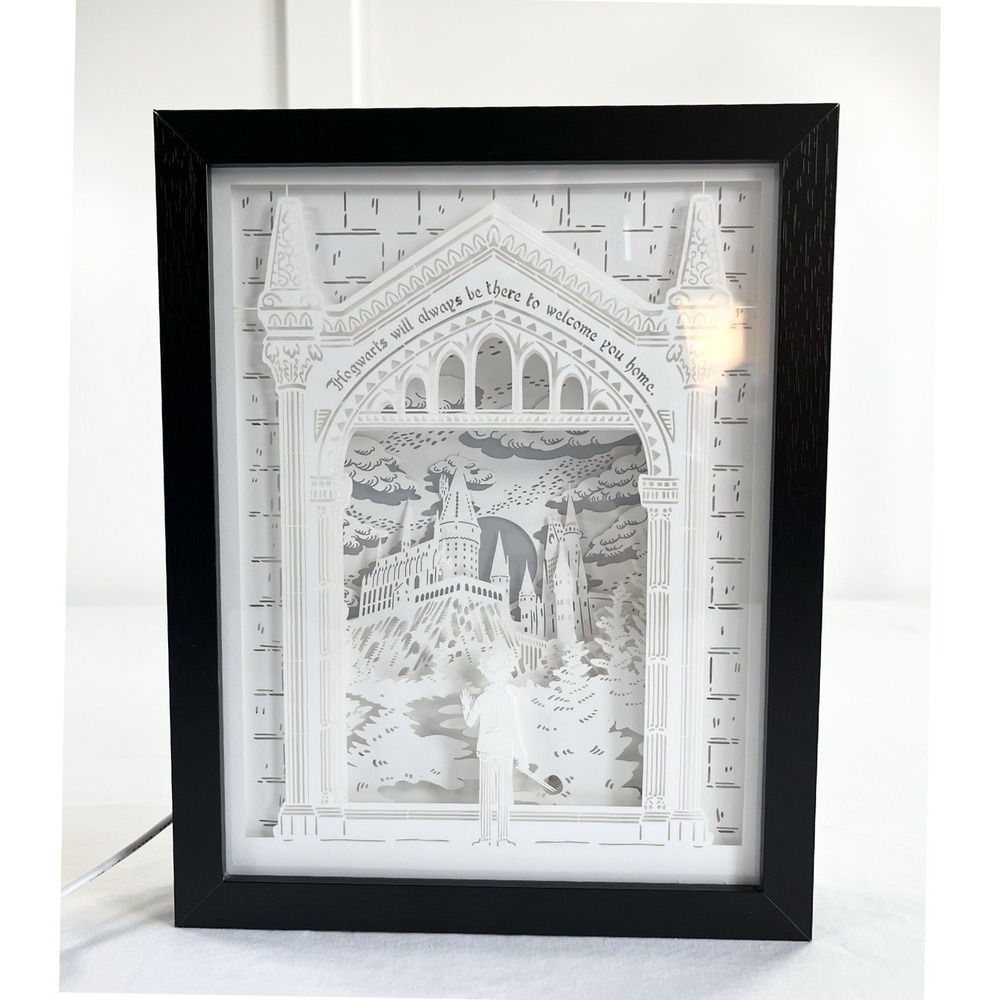 LitJoy Harry Potter Hogwarts Is Home LED Light Box Shadow Box Art Exclusive